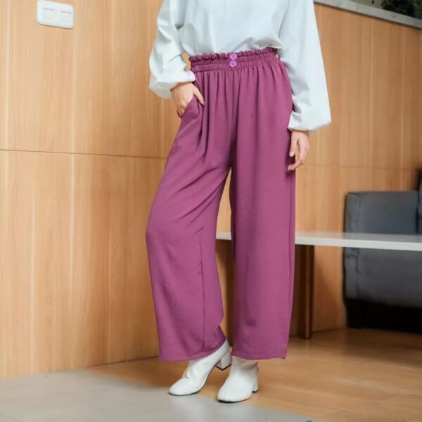Kavita Pants Kulot Celana Crinkle Karet Kancing Dua - Image 9